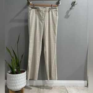 Tommy Hilfiger Cream Plaid Boot Cut Pants